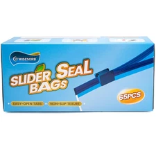 WiseFresh 65 Count Sandwich Bags, Food Storage Slider Bags for Preserve Fresh...