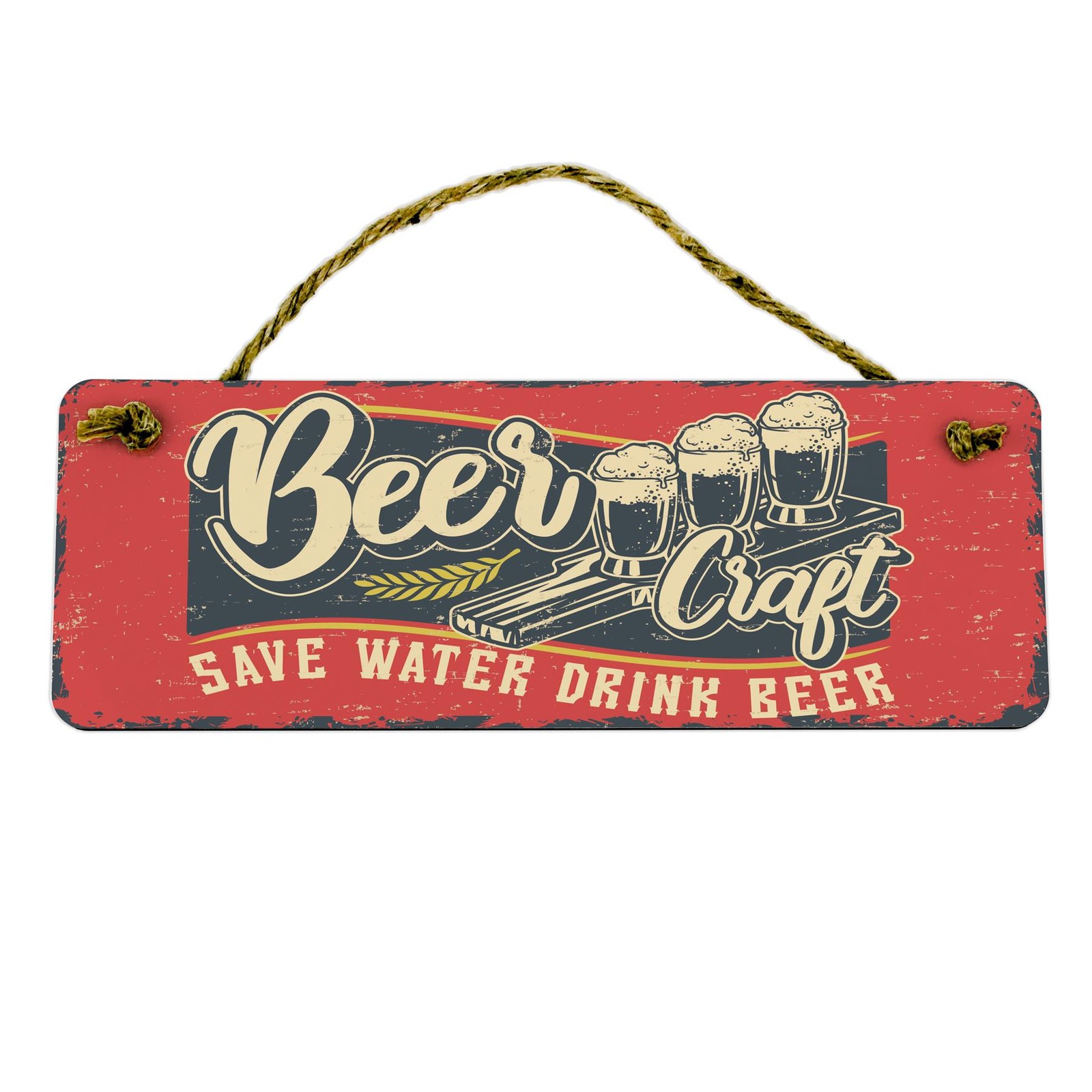 Novelty Beer Bar Sign - Retro Vintage Save Water Drink Beer MDF Wall Decor Gift
