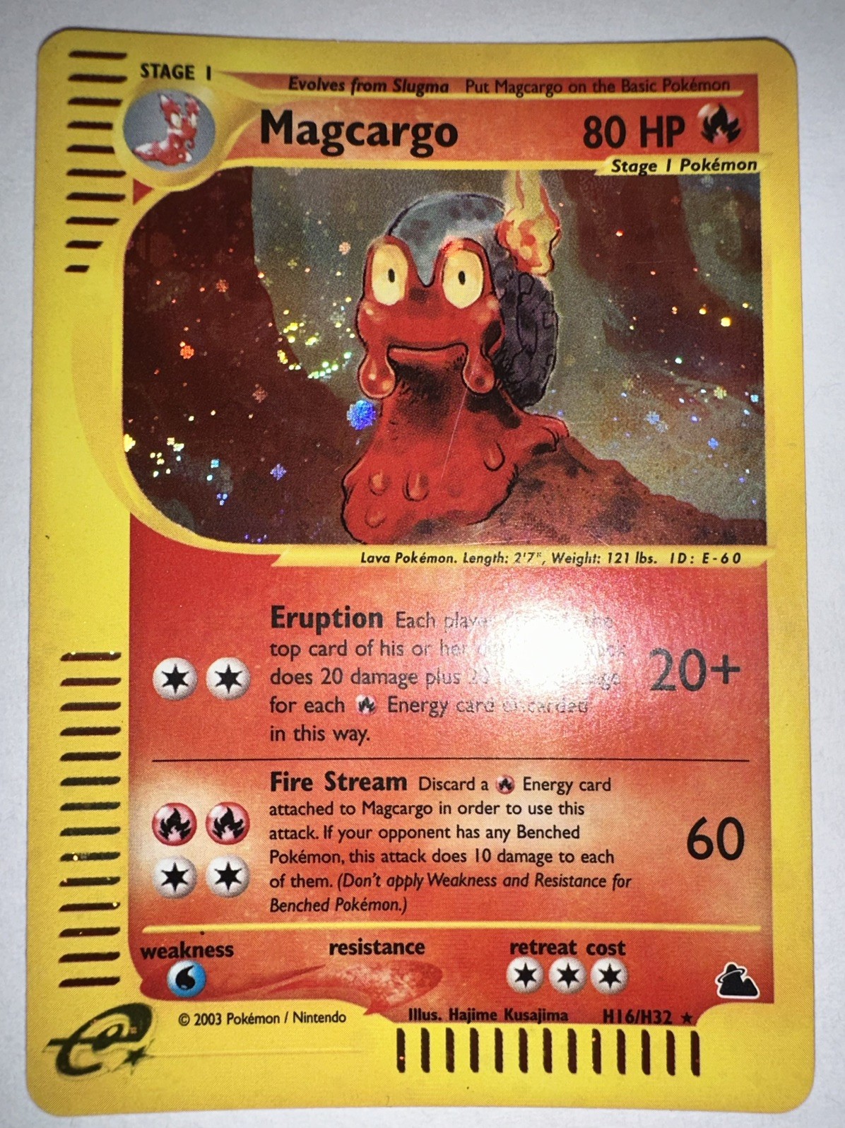 Pokemon Cards Magcargo Holo Skyridge E-Series WotC 2003 Ultra Rare H16/H32