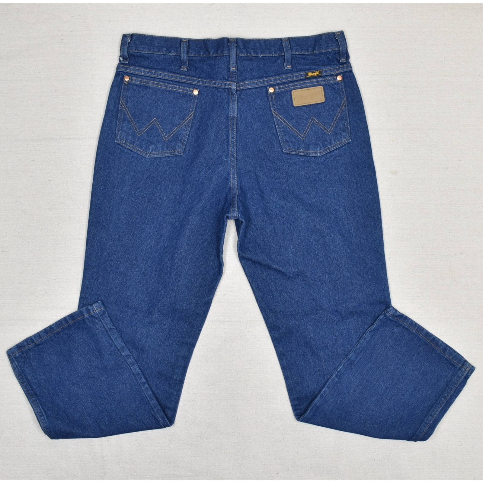 Jeans Straight Zip Solid Cotton Blue Size 36x30 936pwd A404 