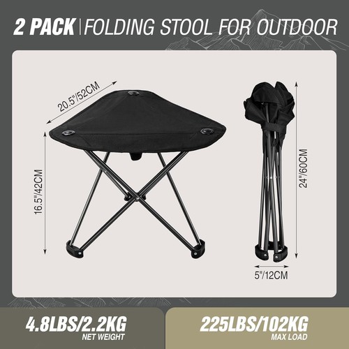 2er Pack extra breite Campinghocker - leicht & robust für Outdoor-Abenteuer - Bild 5 von 11
