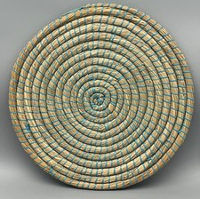 Woven Straw Rattan Round Hot Pads Trivets Boho Retro Placemats  15" Set Thick