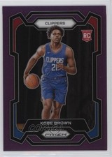 2023-24 Panini Prizm Purple Prizm 24/99 Kobe Brown #144 0m89