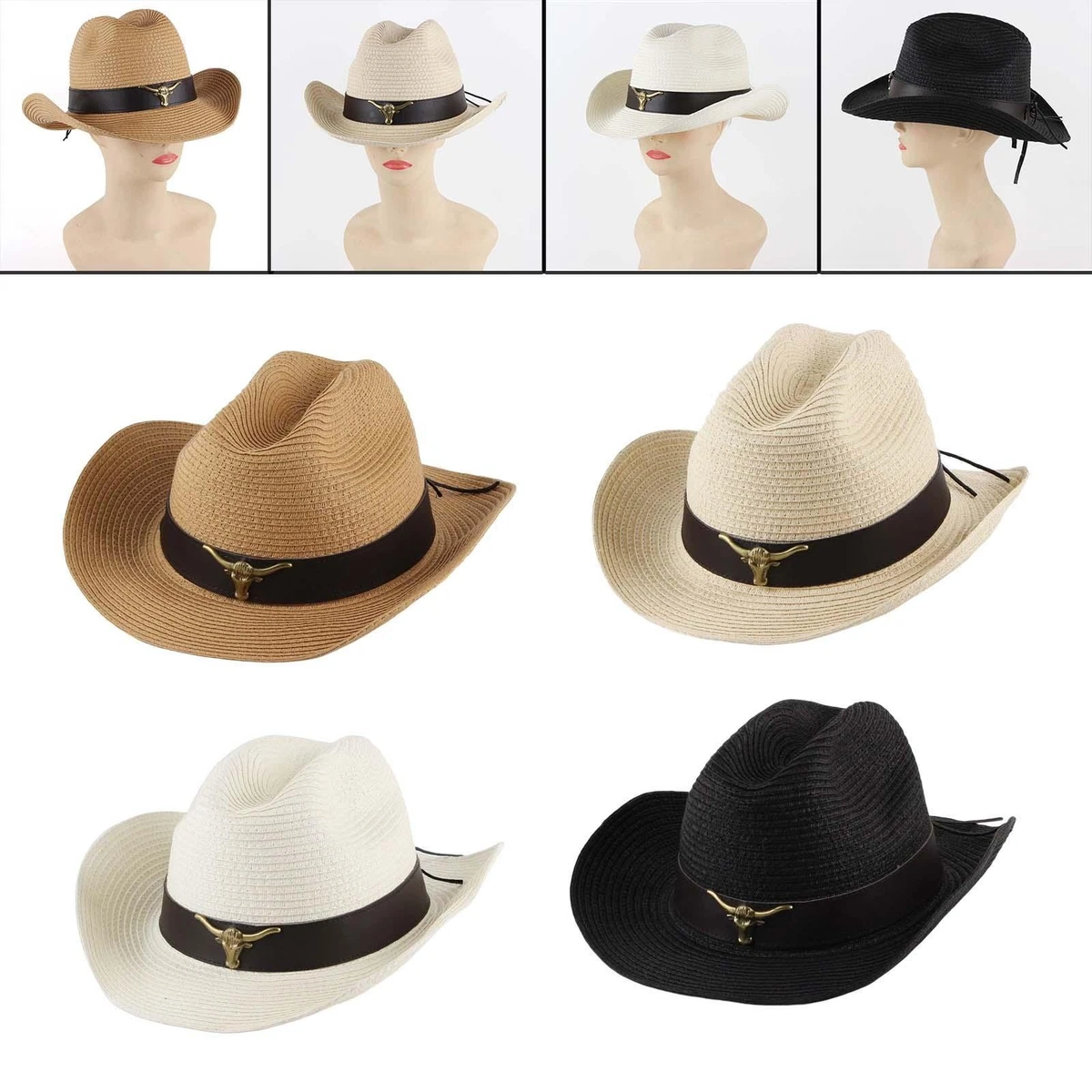 Cappello In Pelle Stile Western/Cowboy | Eurofront Leggero Marrone Australia