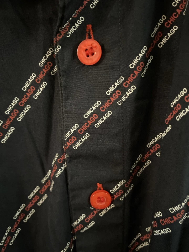 Chicago Bulls All Over Print Button Up Elephant  2XL Shirt Sleeve Shirt - Image 2 of 4