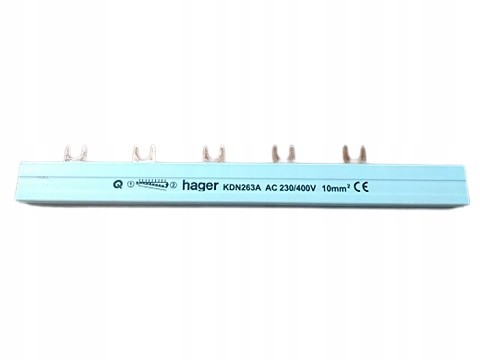 HAGER connection rail KDN263A 1+N 2P 63A 10mm² 1 piece