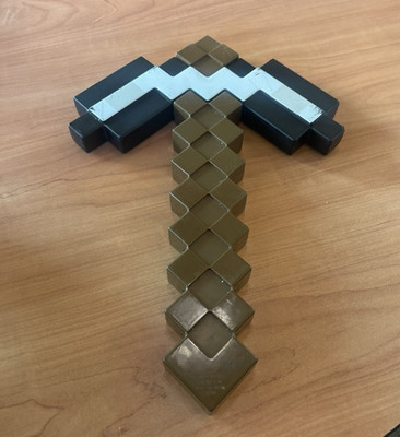 Minecraft Enchanted Pickaxe Kids Toy Accessory Brown Black White
