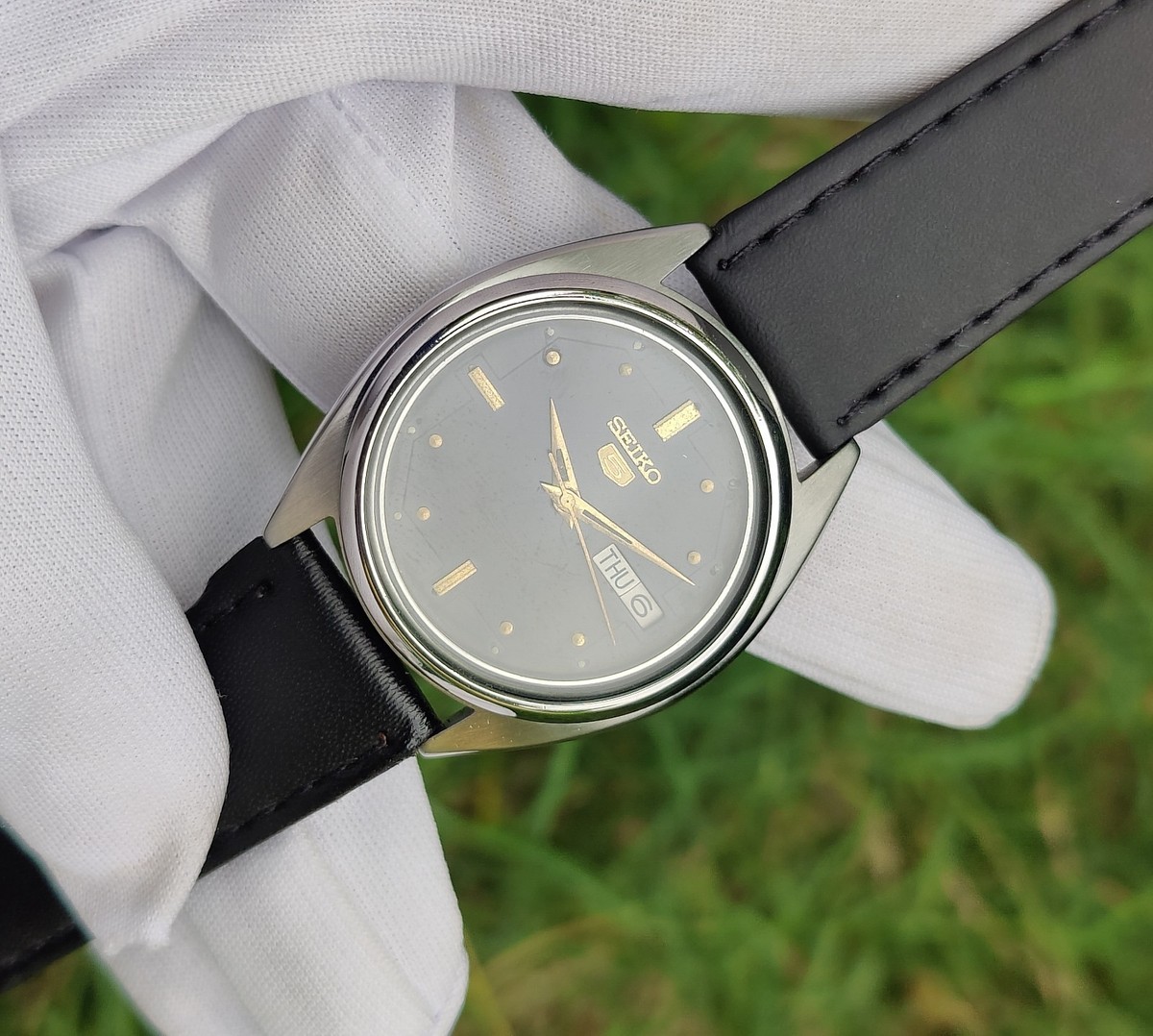 Seiko 5 Automatic 7009-3042 ''Black Dial'' Day/Date Vintage Japan