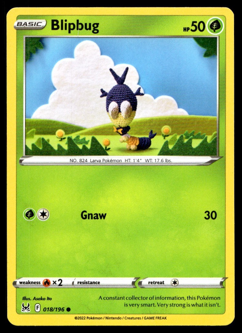 Blipbug 18/196 Pokemon Card Lost Origin Common 50 HP Lightly Played EK