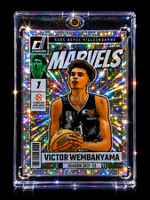 VICTOR WEMBANYAMA PLATA DISCO REFRACTOR RARO NOVATO Uniforme Tarjeta Espuelas CABRA