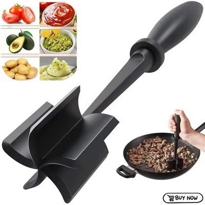 Meat Chopper Ground Beef Masher Mixer Tool Nylon Potato Vegetable Crusher