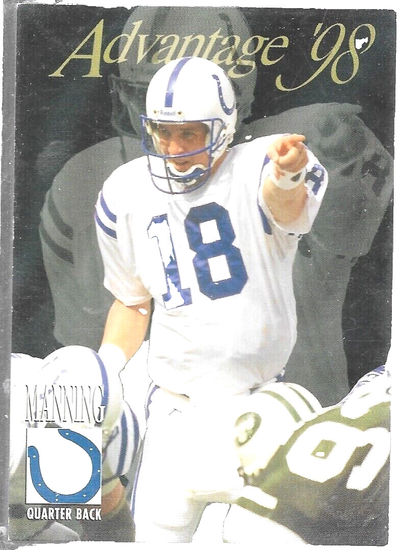 1998 Collectors Edge Advantage Peyton Manning Rookie 189 Baltimore Colts Footbal
