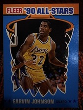 Fleer 1990-91 All-Stars Magic Johnson #4 Los Angeles Lakers NBA Basketball