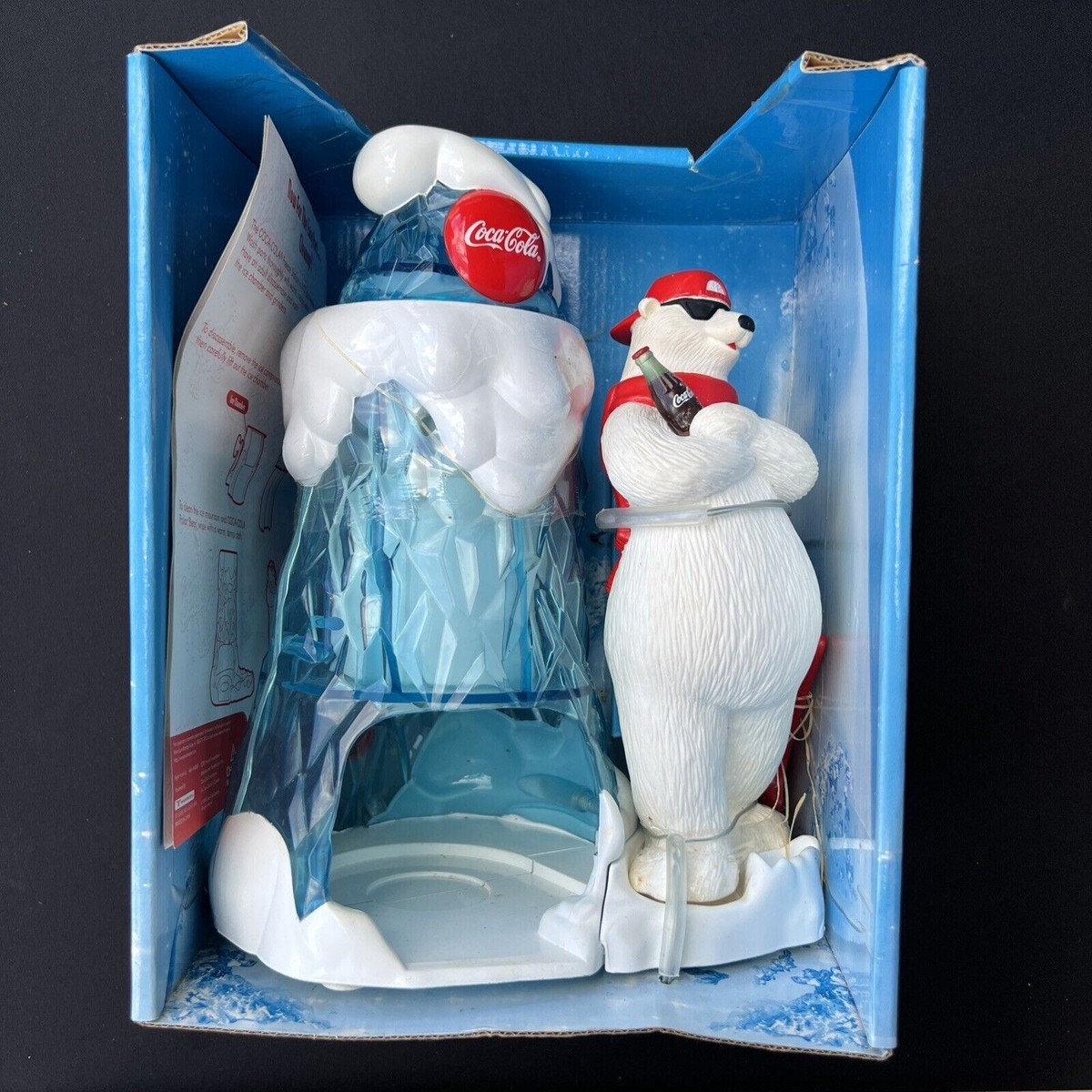 VTG 90s 1997 Coke Polar Bear Coca Cola World Freeze Station