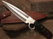 CUSTOM HANDMADE FULL TANG MICARTA HANDLE BOWIE KNIFE HUNTING SURVIVAL KNIFE