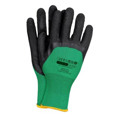 Schutzhandschuhe aus Polyester Nitril beschichtet 24 Paar Gr. 10 Grün/Schwarz