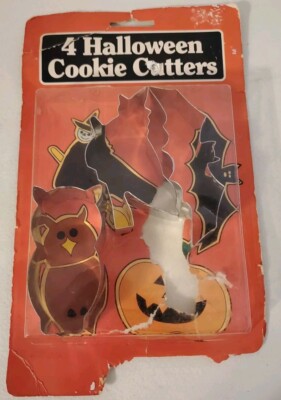 Vintage Fox Run Craftsman Metal Cookie Cutters Halloween  3 Left In Open Package