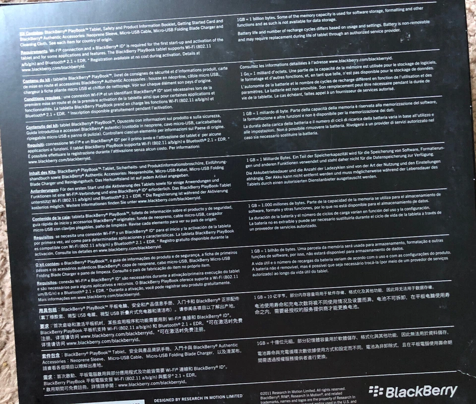 New BLACKBERRY PLAYBOOK 64GB Wi-Fi 7-INCH TABLET - Image 3 of 3