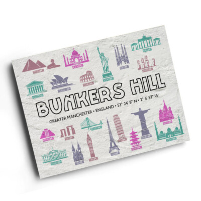 A4 PRINT - Bunkers Hill, Greater Manchester, England - World Landmarks