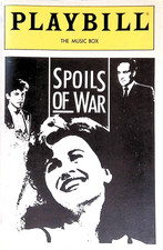 Spoils of War Playbill 1988 Kate Nelligan & Jeffery Munn  at The Music Box