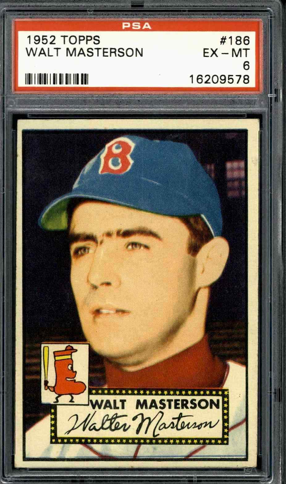 1952 Topps #186 Walt Masterson - PSA 6