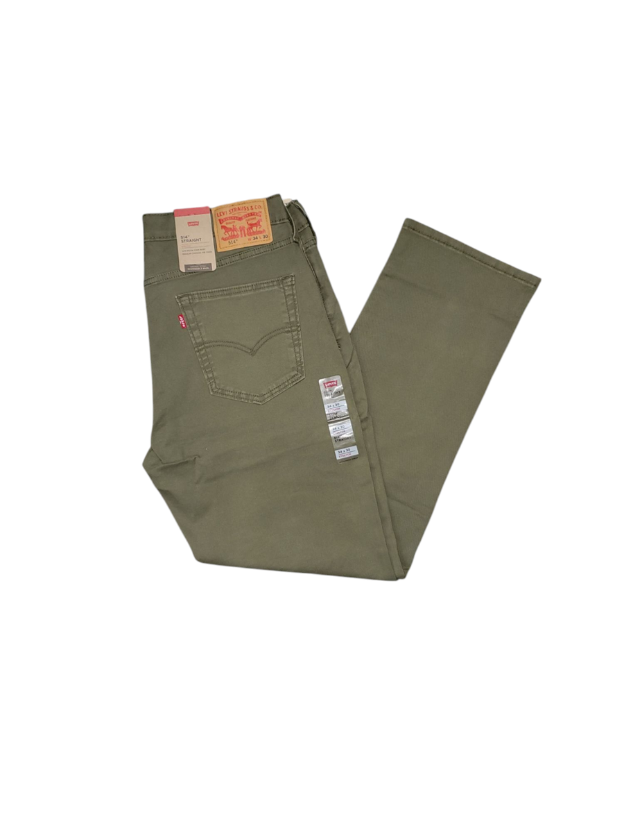 Levi's Men's 514 Straight Fit Jeans Olive Night Twill 005141946 | eBay
