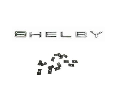 1968 Shelby NEW Front Letter Panel SHELBY Letter & Tinnerman Clip Set