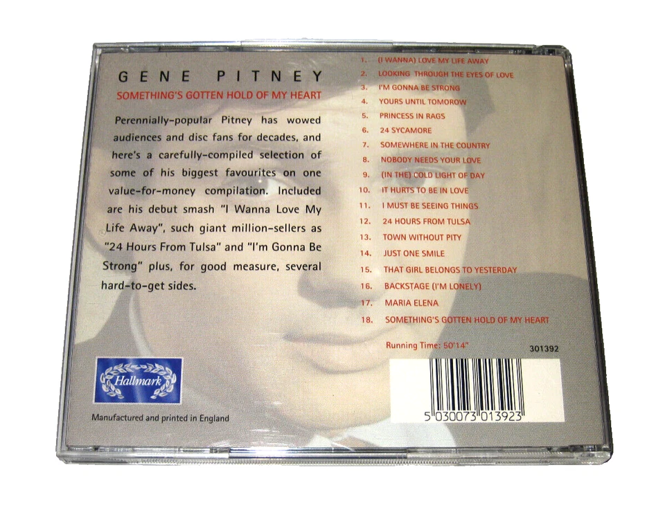 Gene Pitney - Something's Gotten Hold of My Heart CD Hits & Rarities Compilation - Image 2 of 3