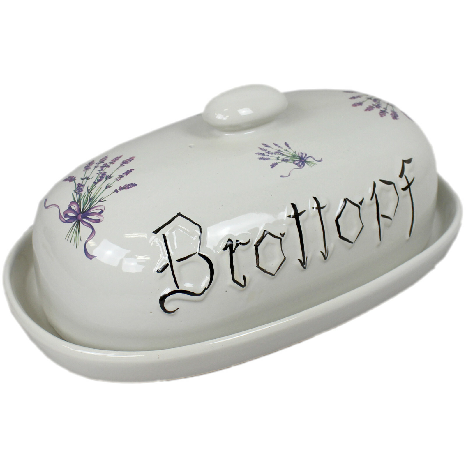 Cuenco de Pan Cerámica Bote Lata Panera Oval - 37 x 22,5 X 15,5CM Fiambrera