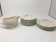 Vintage PFALTZGRAFF Stoneware Tea Gravy Boat Bowl Server w/9 Plates