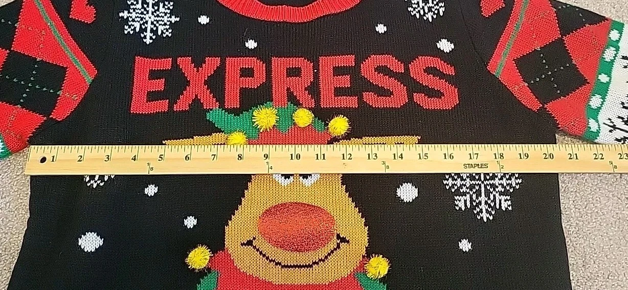 NO BOUNDARIES Christmas - Express Your Elf Ugly Sweater Sz XXL (19)