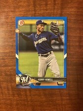 2018 Bowman Draft Blue Parallel Korry Howell Milwaukee Brewers /150 BD-61