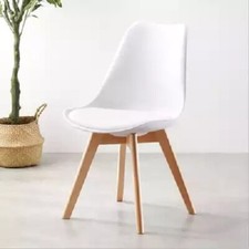 Set of 1/2/4 Tulip Dining Chairs Designer Chairs Wooden Home Office Kitchen