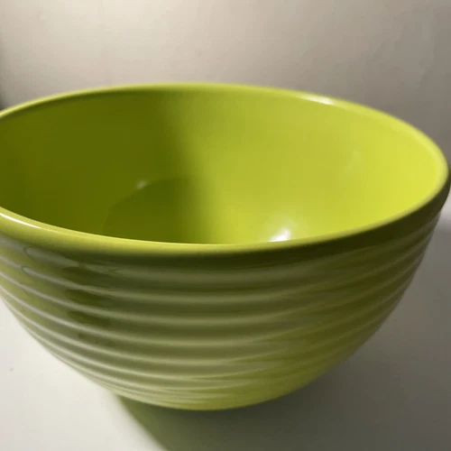 Vintage Primagera Portuguese Ceramic Bowl Lime Green 8.5”