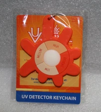 UV Skinz UV Detector Keychain Plastic Detect and Protect Skin from Sun's UV Rays