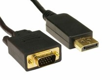 1M DisplayPort DP Plug to SVGA VGA HD Male-Male Plug Digital Video Cable Lead
