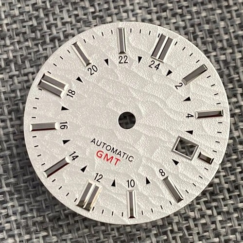 33.5mm Sky Blue White Black Watch Dial Hand fit NH34A NH34 GMT Accessories Parts - 第 8/22 張圖片