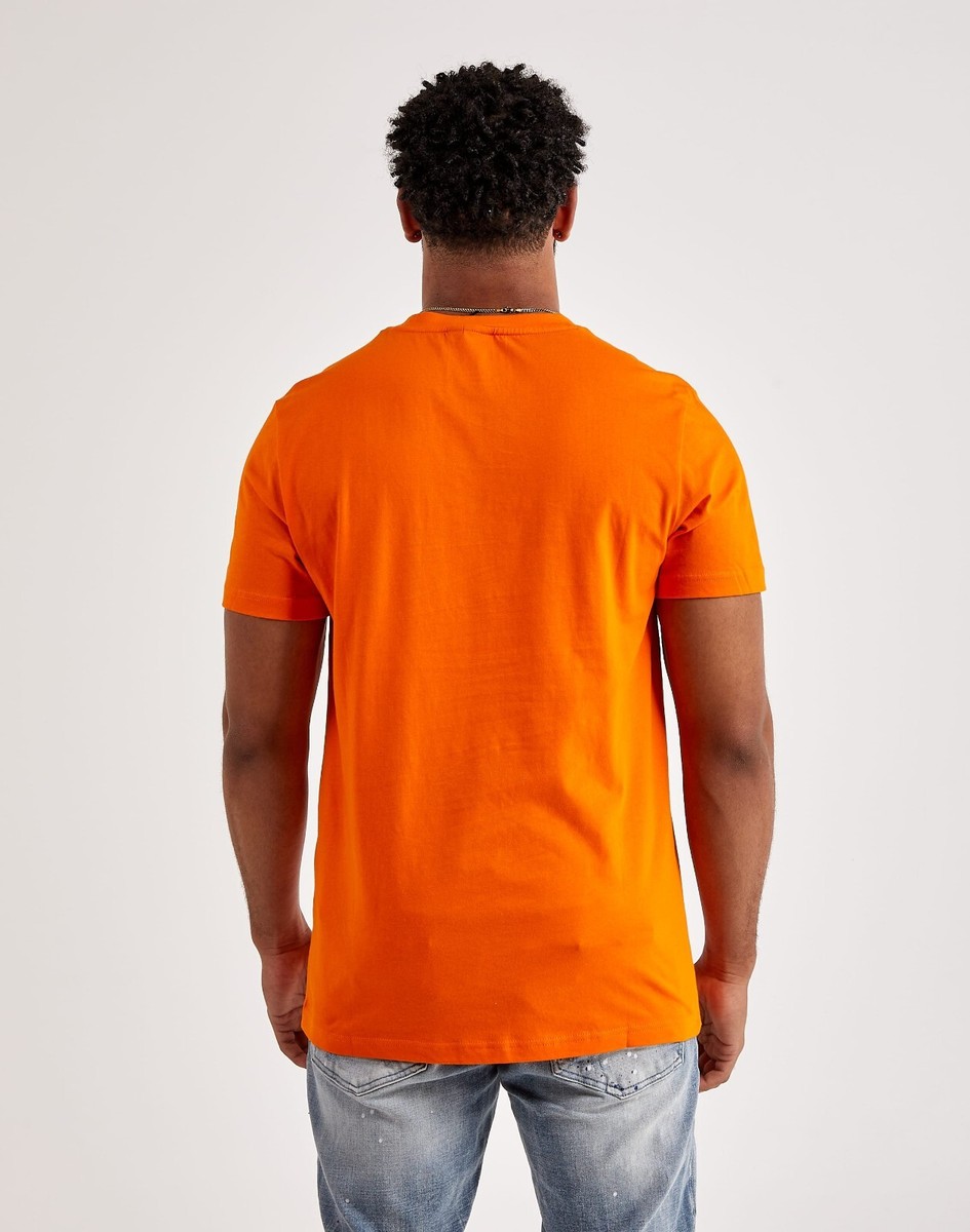 Tシャツ・カットソー BOSS Men T-shirt Orange 50508243 890 BOSS - Regular-fit T-shirt in cotton with mouline logo
