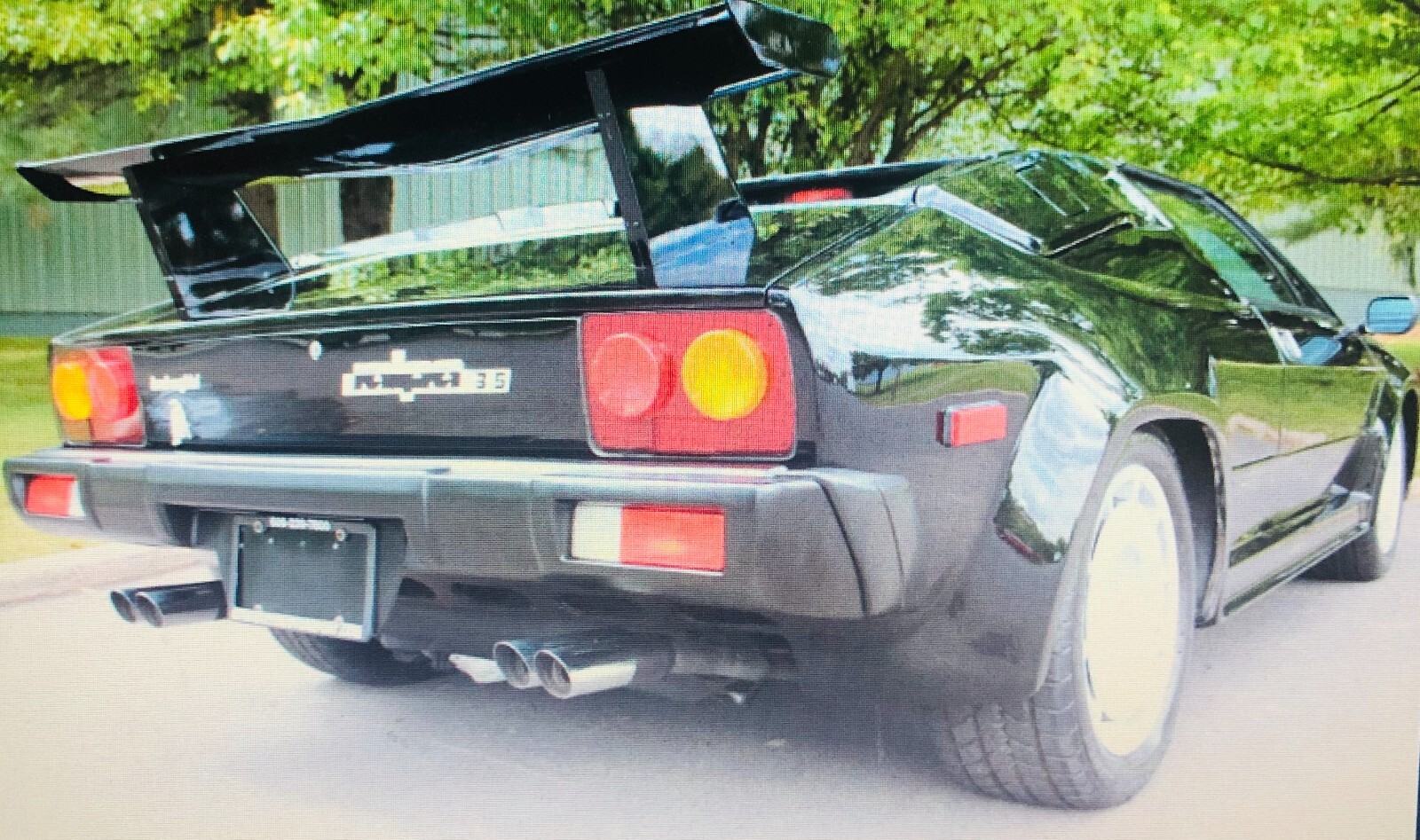 Top Wing 9pc Spoiler W/ Mounting Bracket & Cover For Lamborghini Jalpa 1982-1988