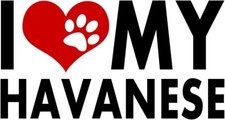I Love My Havanese Vinyl Graphic Decal Car Truck Windows Vehicle Havanese Dog