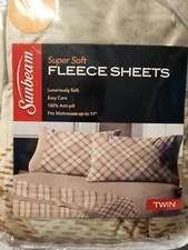 Sunbeam Super Soft Twin Fleece Sheet Set