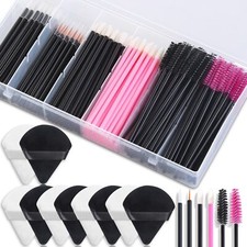 Disposable Makeup Tools Set - Triangle Puffs, Mascara Wands, Lip  Liner Brushes