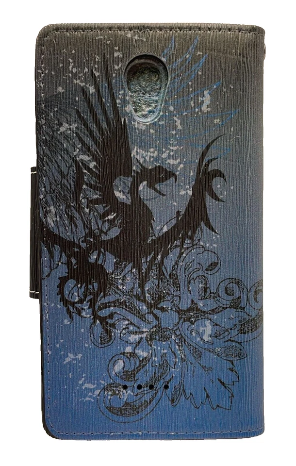 Estuche tipo billetera Beyond Cell Dragon para Alcatel One Touch Elevate, azul marino/negro Foto 2 de 4