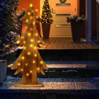 Weihnachtsdeko Holz Weihnachtsbaum Winterdeko Innen AußEn Batterie Timer Led