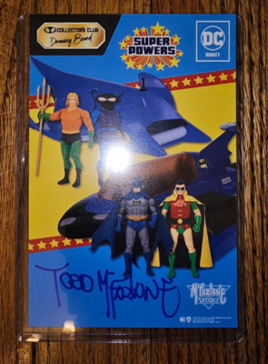 MCFARLANE DC SUPER POWERS DRAWING BOARD BAT MULTICRAFT SEA SAUCER +4 FIGS + AUTO