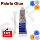 Fabric Glue Super Extra Strong with spoon Washable Textile Sewing Hemming RYSONS