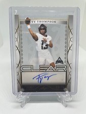 TY THOMPSON 2022 LEAF TRINITY FOOTBALL CLEAR ROOKIE AUTO /75