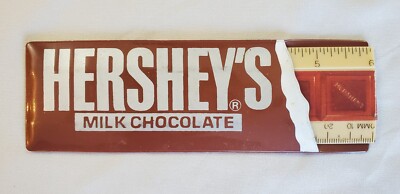 Hershey's Milk Chocolate Bar 6 Inch Ruler in Wrapper Sleeve 150mm ADI VTG Retro