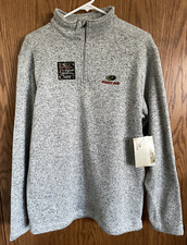 Mossy Oak Heather Gray Pullover Sweater Poly Performance 1/4 Zip Mens Size M NWT