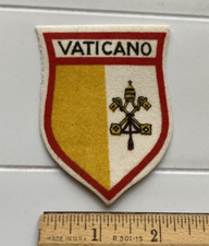 The Vatican Vaticano Crest Coat of Arms Italy Rome Printed Fabric Patch Badge